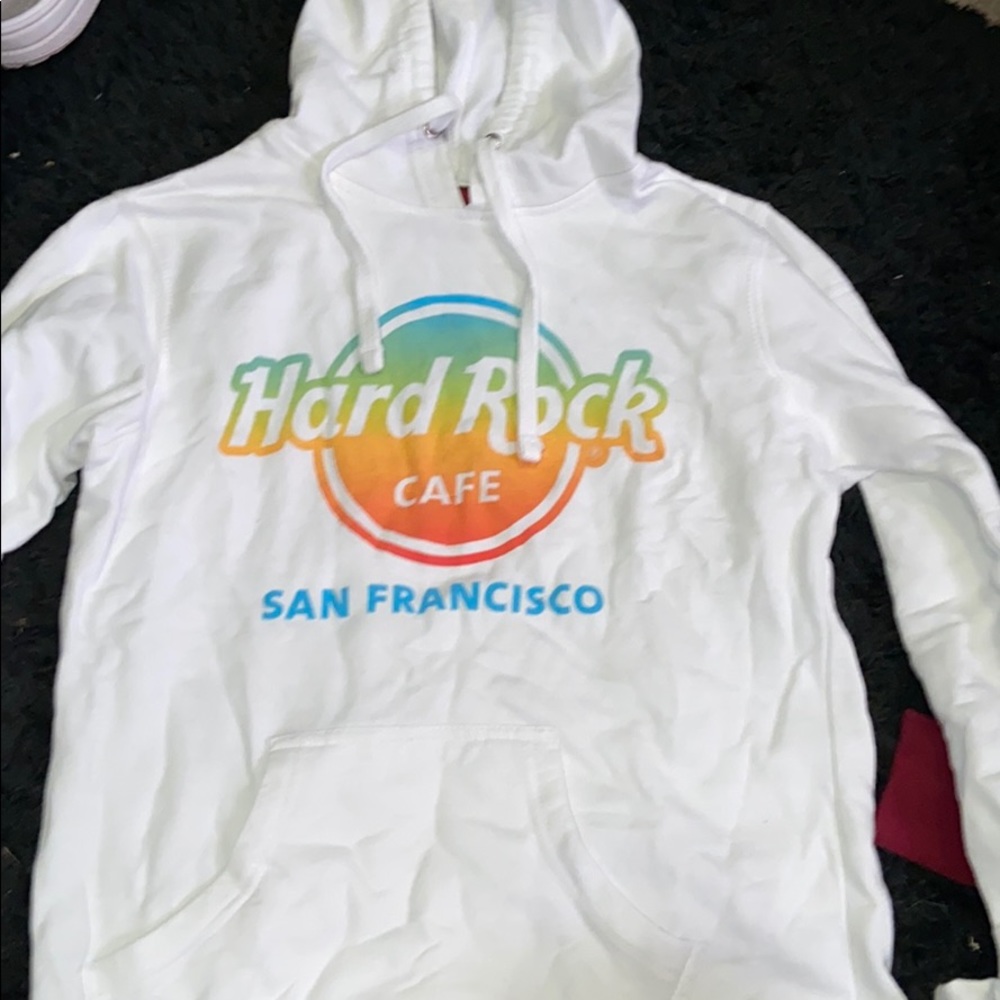 white sweatshirt